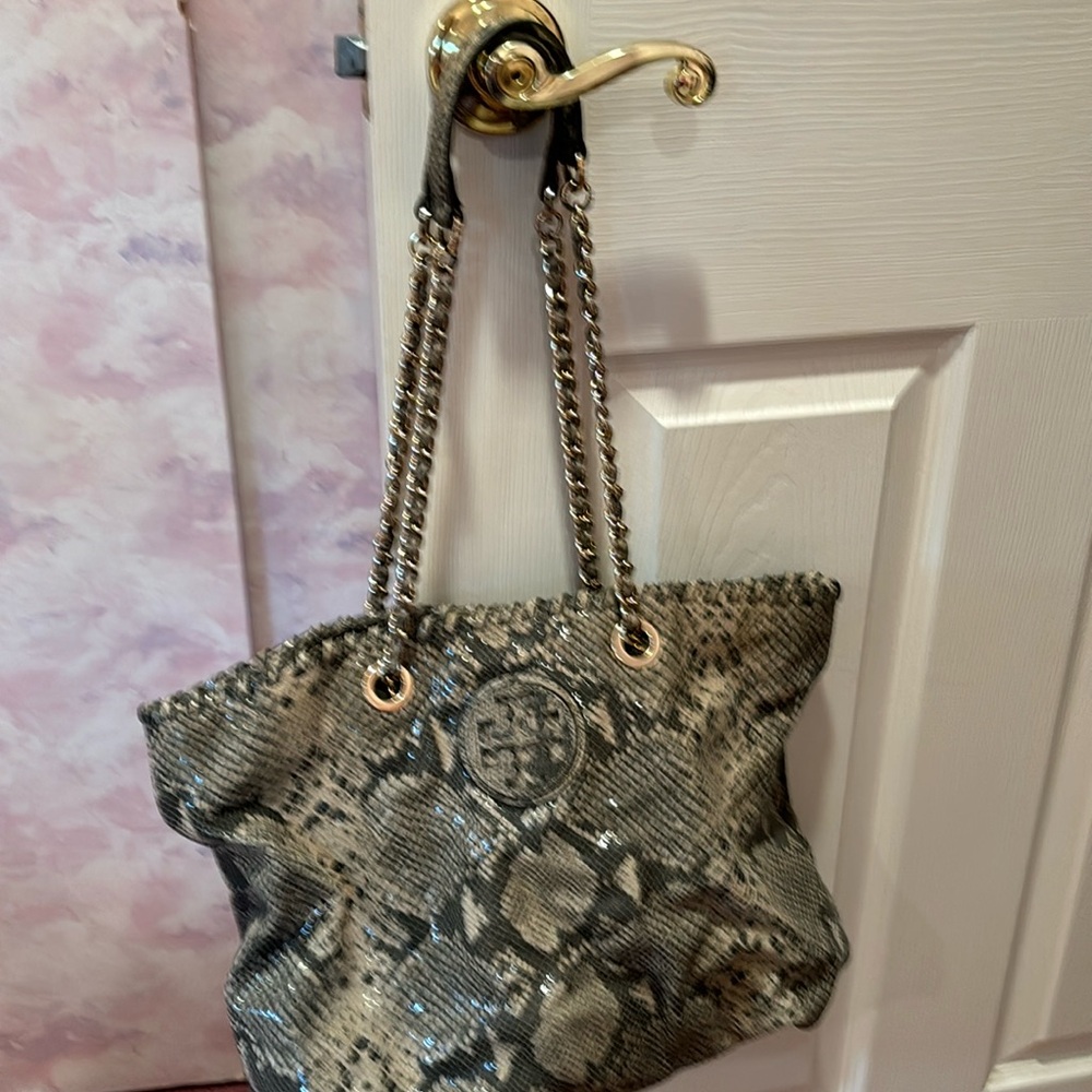 Tori birch snake skin bag good condition